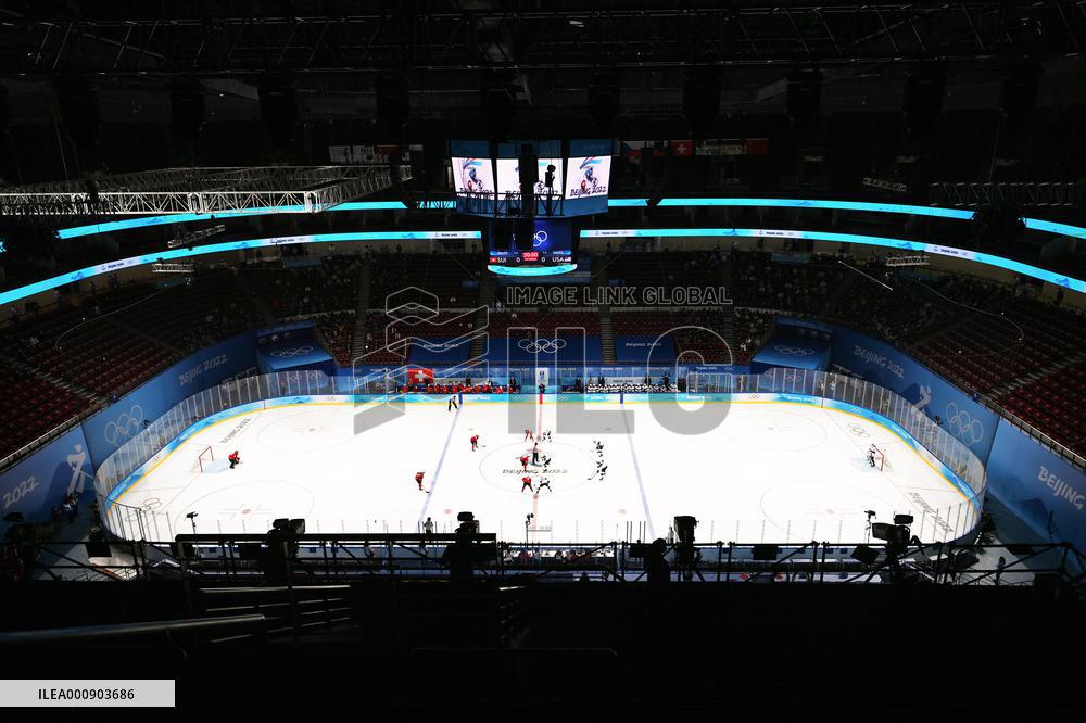 (BEIJING2022)CHINA-BEIJING-OLYMPIC WINTER GAMES-ICE HOCKEY-WOMEN'S PRELIMINARY-U.S VS SWITZERLAND