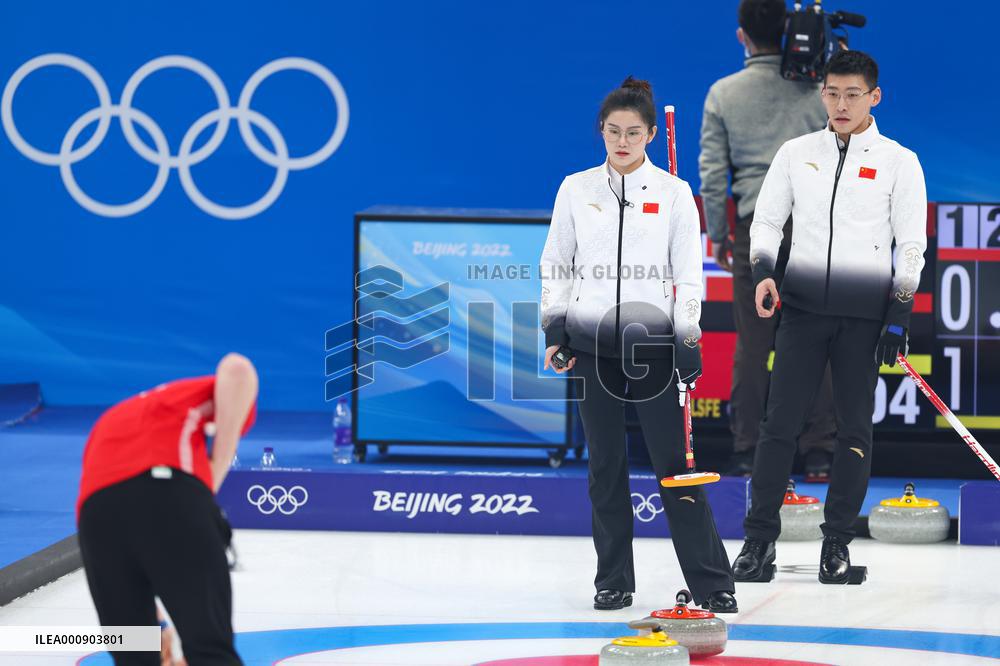 (BEIJING2022)CHINA-BEIJING-WINTER OLYMPIC GAMES-CURLING-MIXED DOUBLES-CHINA VS NORWAY (CN)