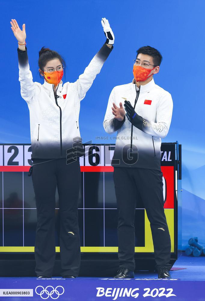 (BEIJING2022)CHINA-BEIJING-WINTER OLYMPIC GAMES-CURLING-MIXED DOUBLES-CHINA VS NORWAY (CN)