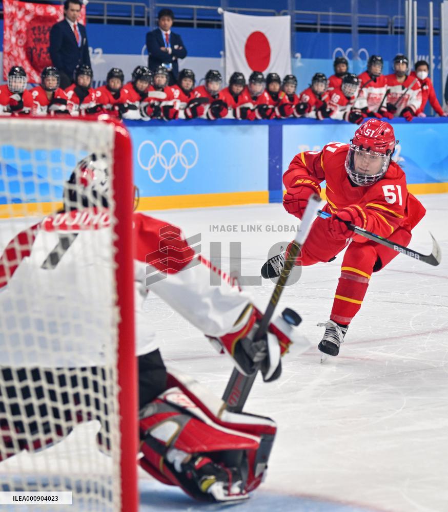 (BEIJING2022)CHINA-BEIJING-OLYMPIC WINTER GAMES-ICE HOCKEY-WOMEN'S PRELIMINARY-CHINA VS JAPAN