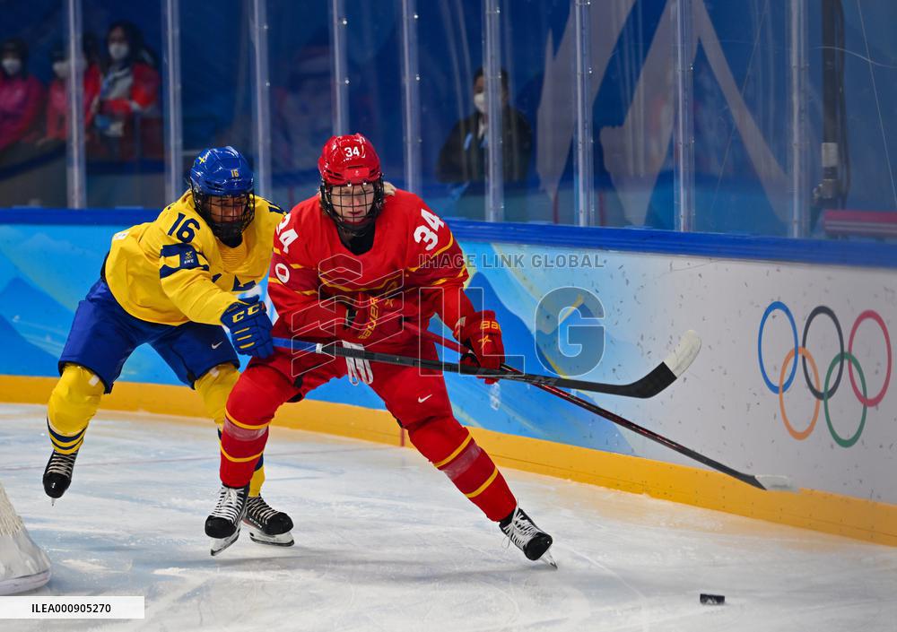 (BEIJING2022)CHINA-BEIJING-OLYMPIC WINTER GAMES-ICE HOCKEY-WOMEN'S PRELIMINARY-CHINA VS SWEDEN (CN)