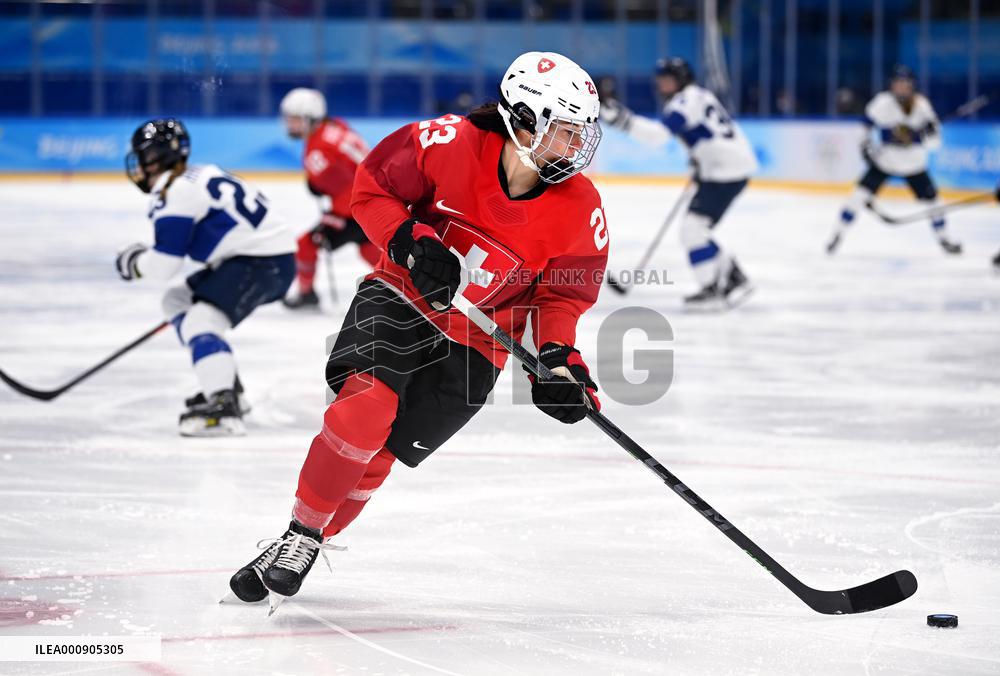 (BEIJING2022)CHINA-BEIJING-OLYMPIC WINTER GAMES-ICE HOCKEY-WOMEN'S PRELIMINARY-SWITZERLAND VS FINLAND (CN)