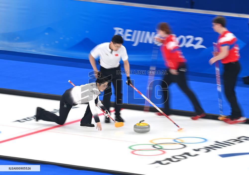 (BEIJING2022)CHINA-BEIJING-WINTER OLYMPIC GAMES-CURLING-MIXED DOUBLES-CHINA VS CZECH REPUBLIC (CN)