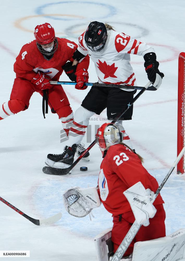 (XHTP)(BEIJING2022)CHINA-BEIJING-OLYMPIC WINTER GAMES-ICE HOCKEY-WOMEN'S PRELIMINARY-ROC VS CANADA