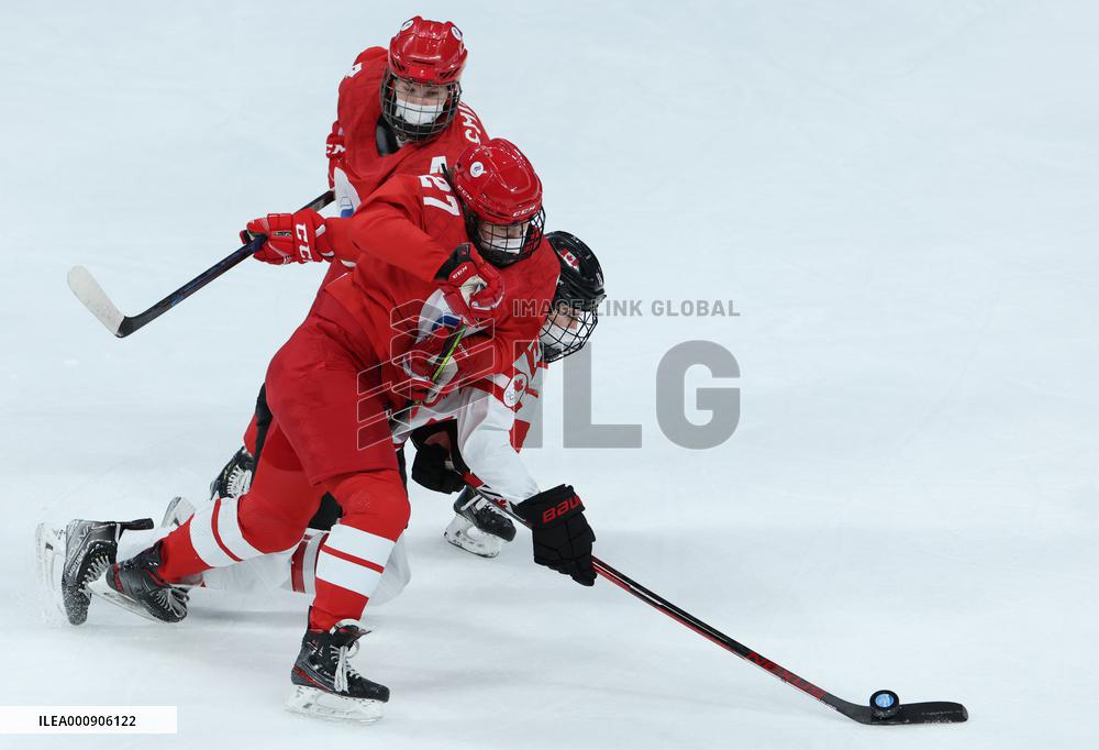 (BEIJING2022)CHINA-BEIJING-OLYMPIC WINTER GAMES-ICE HOCKEY-WOMEN'S PRELIMINARY-ROC VS CANADA