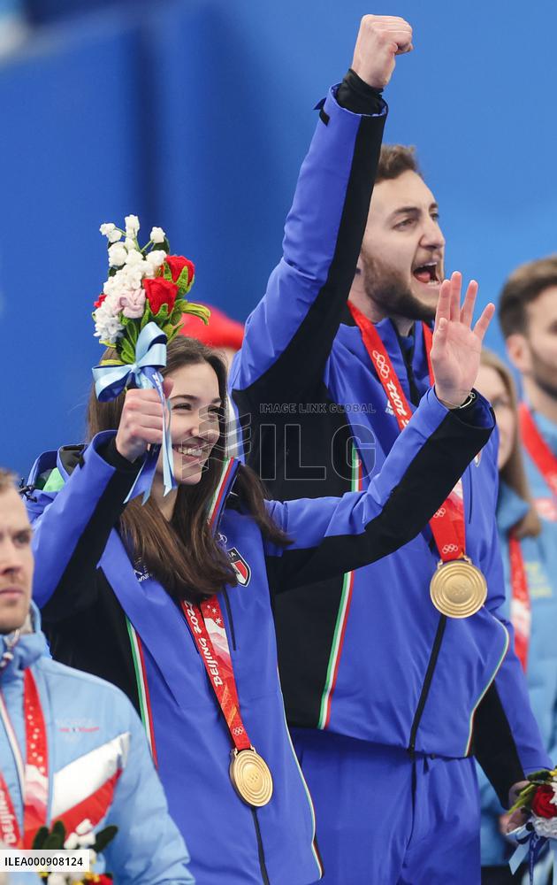 (BEIJING2022)CHINA-BEIJING-WINTER OLYMPIC GAMES-CURLING-MIXED DOUBLES-GOLD MEDAL GAME-ITALY VS NORWAY(CN)