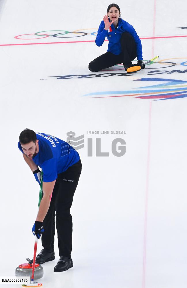 (BEIJING2022)CHINA-BEIJING-WINTER OLYMPIC GAMES-CURLING-MIXED DOUBLES-GOLD MEDAL GAME-ITALY VS NORWAY (CN)