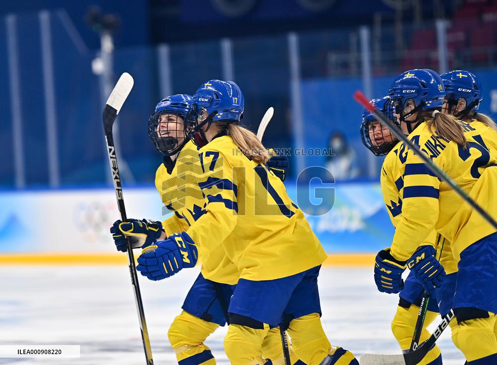 (BEIJING2022)CHINA-BEIJING-OLYMPIC WINTER GAMES-ICE HOCKEY-WOMEN'S PRELIMINARY- SWEDEN VS DENMARK(CN)