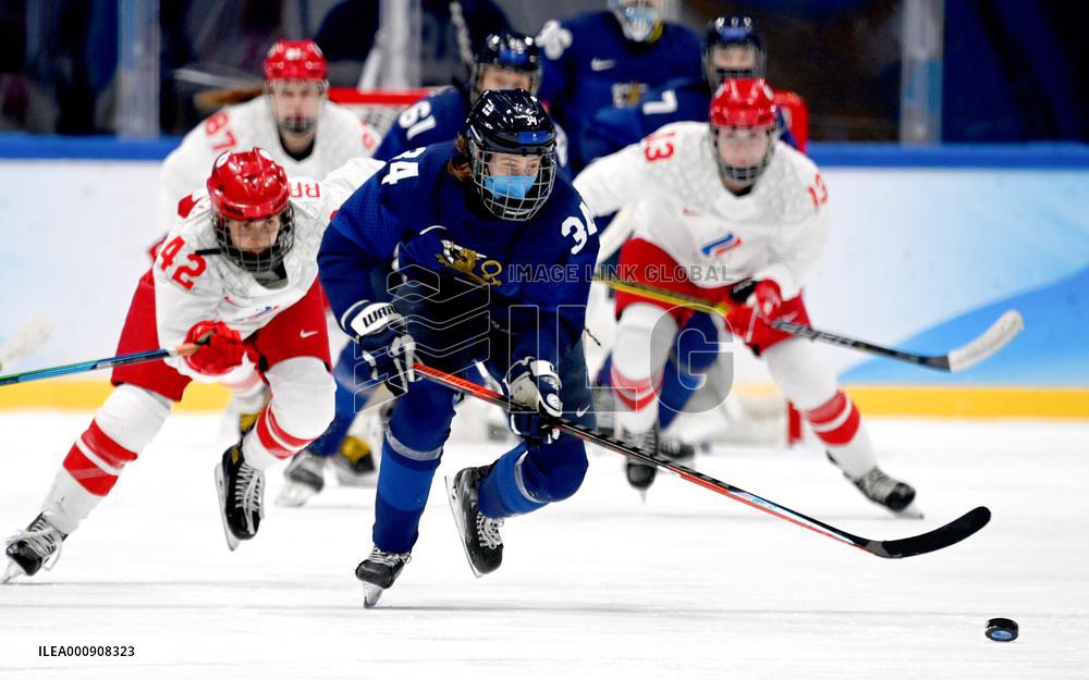 (BEIJING2022)CHINA-BEIJING-OLYMPIC WINTER GAMES-ICE HOCKEY-WOMEN'S PRELIMINARY-FIN VS ROC(CN)