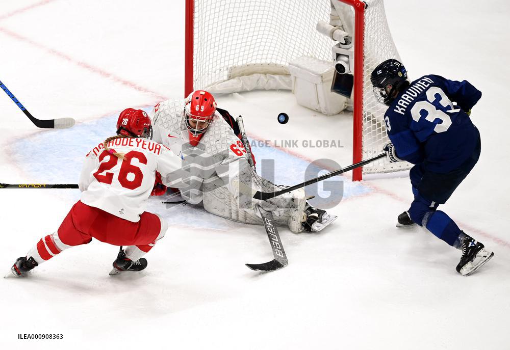 (BEIJING2022)CHINA-BEIJING-OLYMPIC WINTER GAMES-ICE HOCKEY-WOMEN'S PRELIMINARY-FIN VS ROC(CN)
