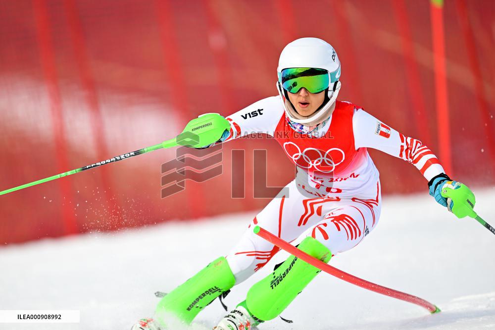 (BEIJING2022)CHINA-BEIJING-OLYMPIC WINTER GAMES-ALPINE SKIING-WOMEN'S SLALOM (CN)