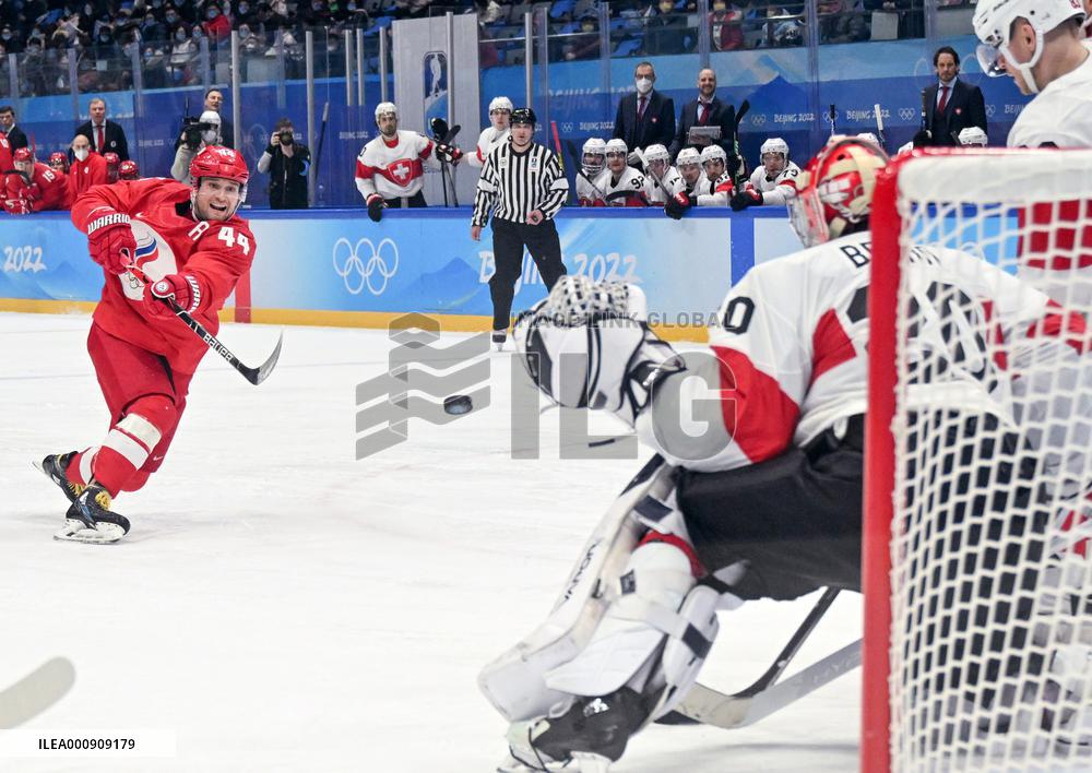 (BEIJING2022)CHINA-BEIJING-OLYMPIC WINTER GAMES-ICE HOCKEY-MEN'S PRELIMINARY- ROC VS  SUI(CN)
