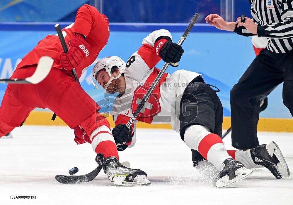 (BEIJING2022)CHINA-BEIJING-OLYMPIC WINTER GAMES-ICE HOCKEY-MEN'S PRELIMINARY- ROC VS  SUI(CN)