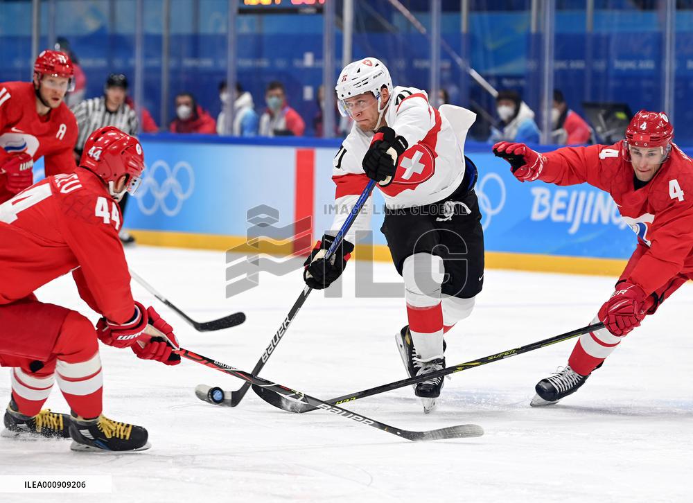 (BEIJING2022)CHINA-BEIJING-OLYMPIC WINTER GAMES-ICE HOCKEY-MEN'S PRELIMINARY- ROC VS  SUI(CN)