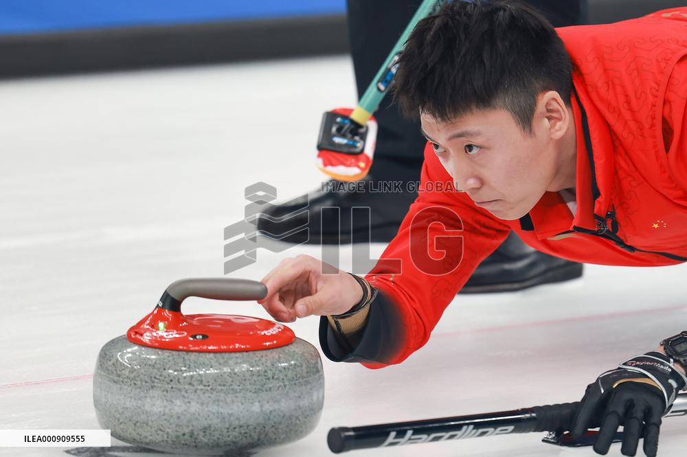 (BEIJING2022)CHINA-BEIJING-WINTER OLYMPIC GAMES-CURLING-MEN'S ROUND ROBIN-CHN vs SWE  (CN)