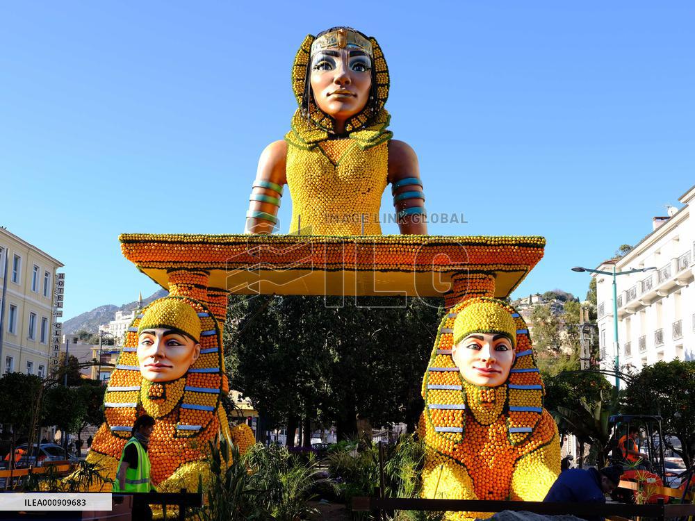 FRANCE-MENTON-LEMON FESTIVAL-PREPARATIONS