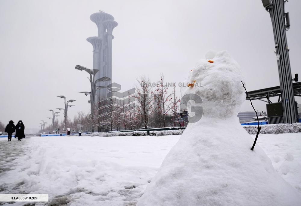 Heavy snowfall in Beijing