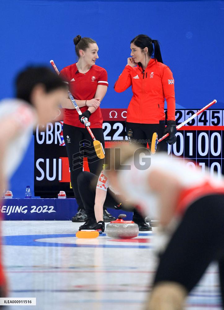 (BEIJING2022)CHINA-BEIJING-OLYMPIC WINTER GAMES-CURLING-WOMEN'S ROUND ROBIN SESSION-GRB VS SUI (CN)