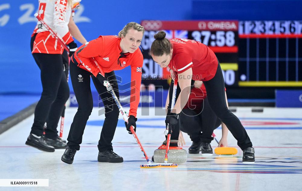 (BEIJING2022)CHINA-BEIJING-OLYMPIC WINTER GAMES-CURLING-WOMEN'S ROUND ROBIN SESSION-GRB VS SUI (CN)