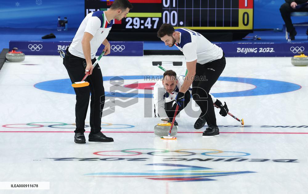 (BEIJING2022)CHINA-BEIJING-OLYMPIC WINTER GAMES-CURLING-MEN'S ROUND ROBIN SESSION-SWE VS ITA (CN)
