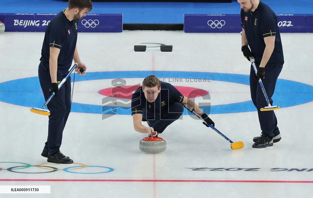 (BEIJING2022)CHINA-BEIJING-OLYMPIC WINTER GAMES-CURLING-MEN'S ROUND ROBIN SESSION-SWE VS ITA (CN)