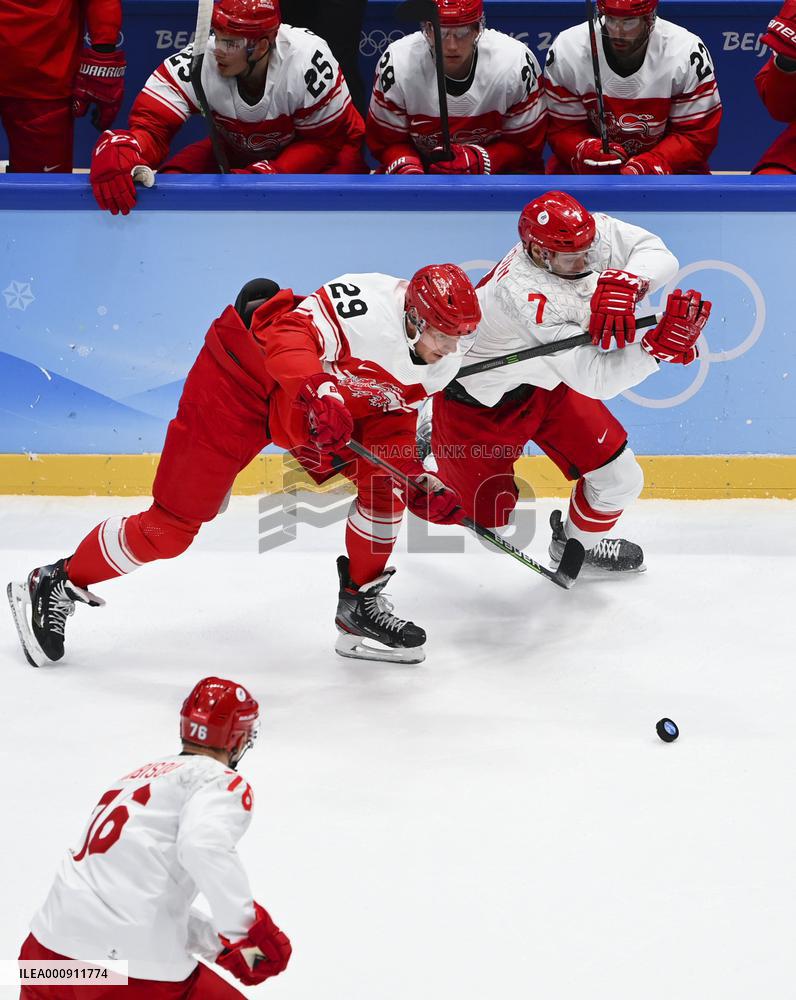 (BEIJING2022)CHINA-BEIJING-OLYMPIC WINTER GAMES-ICE HOCKEY-MEN'S PRELIMINARY ROUND-ROC VS DEN (CN)