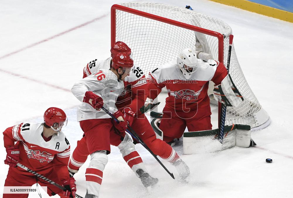(BEIJING2022)CHINA-BEIJING-OLYMPIC WINTER GAMES-ICE HOCKEY-MEN'S PRELIMINARY ROUND-ROC VS DEN (CN)