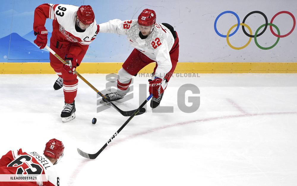 (BEIJING2022)CHINA-BEIJING-OLYMPIC WINTER GAMES-ICE HOCKEY-MEN'S PRELIMINARY ROUND-ROC VS DEN (CN)