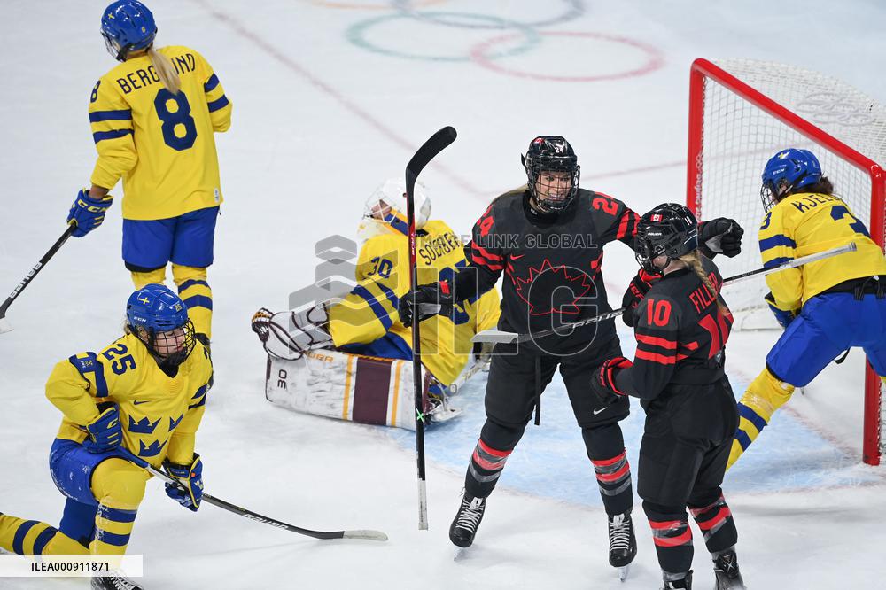 (BEIJING2022)CHINA-BEIJING-ICE HOCKEY-WOMEN'S PLAY-OFF-QUARTERFINAL-CAN VS SWE (CN)