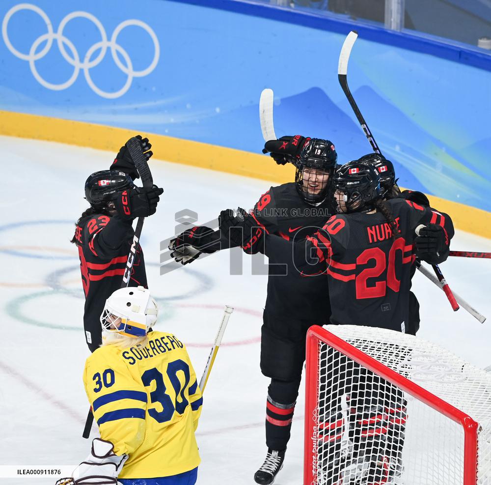 (BEIJING2022)CHINA-BEIJING-ICE HOCKEY-WOMEN'S PLAY-OFF-QUARTERFINAL-CAN VS SWE (CN)