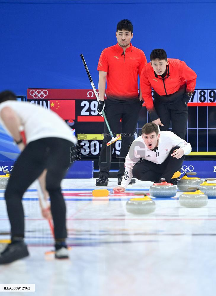 (BEIJING2022)CHINA-BEIJING-OLYMPIC WINTER GAMES-CURLING-MEN'S ROUND ROBIN SESSION-CHN VS GBR (CN)