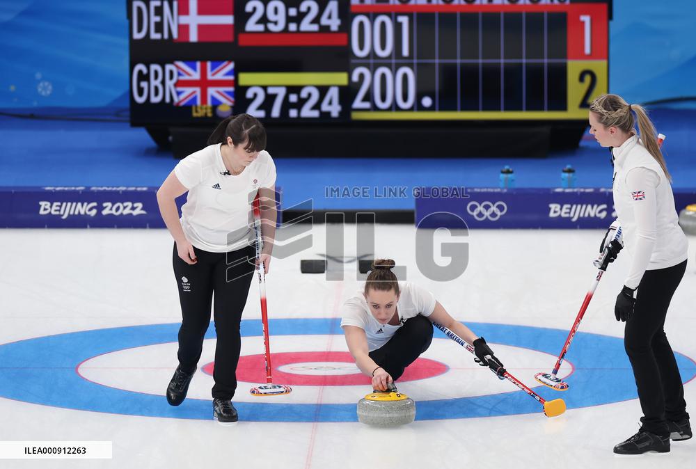 (BEIJING2022)CHINA-BEIJING-OLYMPIC WINTER GAMES-CURLING-WOMEN'S ROUND ROBIN SESSION-GBR VS DEN (CN)
