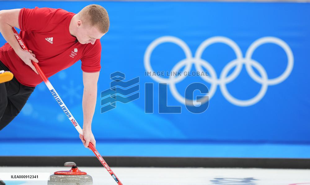 (BEIJING2022)CHINA-BEIJING-OLYMPIC WINTER GAMES-CURLING-MEN'S ROUND ROBIN SESSION-GBR VS DEN (CN)
