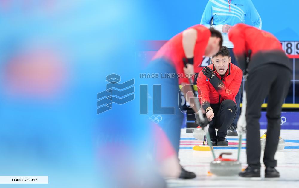 (BEIJING2022)CHINA-BEIJING-OLYMPIC WINTER GAMES-CURLING-MEN'S ROUND ROBIN SESSION-CHN VS USA (CN)