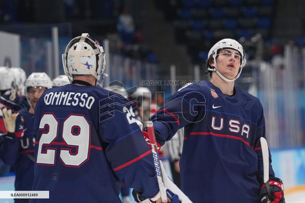 (BEIJING2022)CHINA-BEIJING-OLYMPIC WINTER GAMES-ICE HOCKEY-MEN'S PRELIMINARY-U.S. VS CHINA (CN)