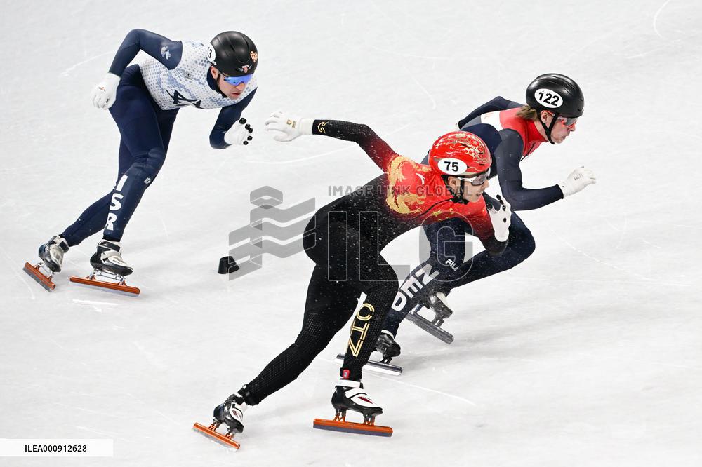 (BEIJING2022)CHINA-BEIJING-OLYMPIC WINTER GAMES-SHORT TRACK SPEED SKATING-MEN'S 500M-HEAT (CN)