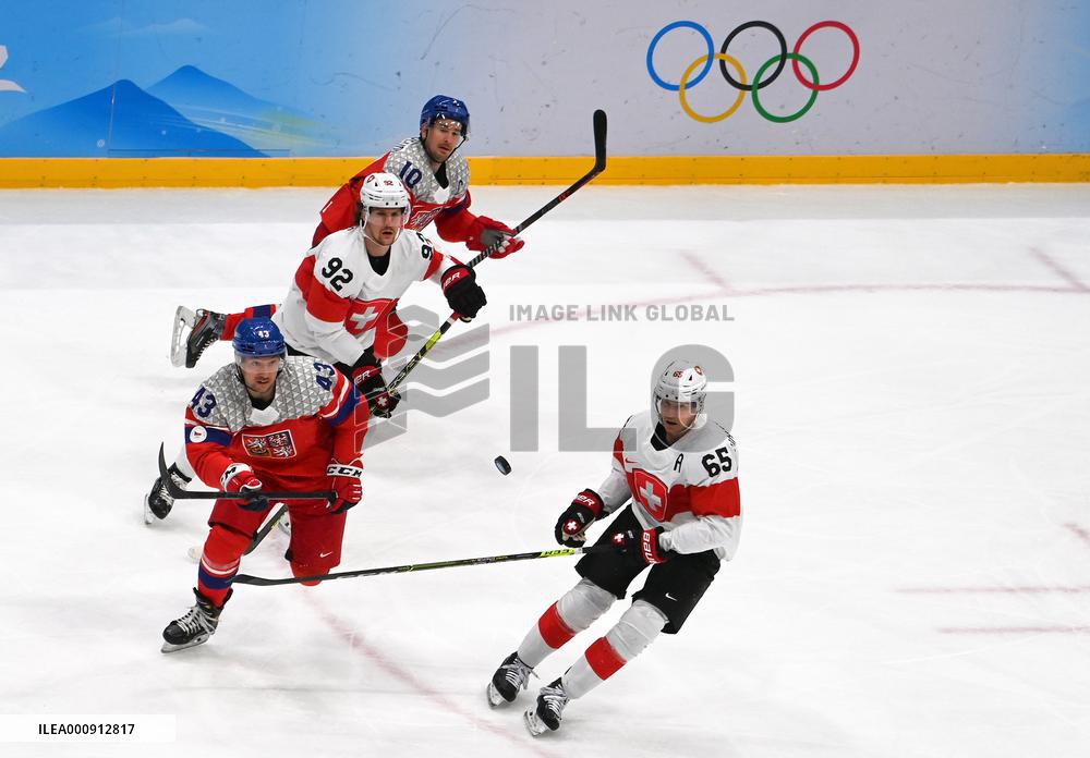 (BEIJING2022)CHINA-BEIJING-OLYMPIC WINTER GAMES-ICE HOCKEY-MEN'S PRELIMINARY-CZE VS SUI (CN)