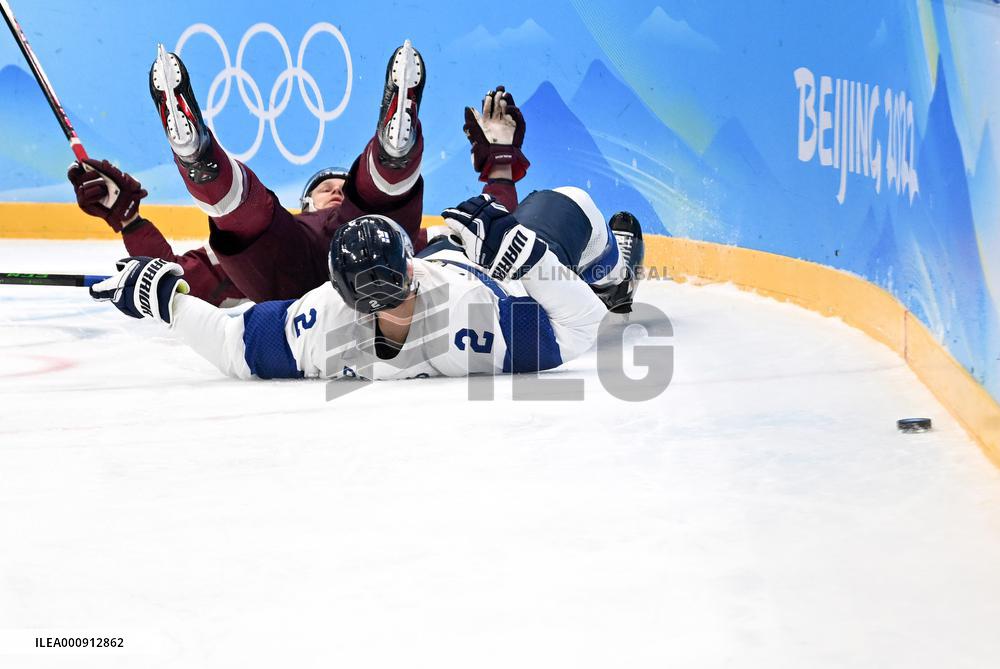 (BEIJING2022)CHINA-BEIJING-OLYMPIC WINTER GAMES-ICE HOCKEY-MEN'S PRELIMINARY-FIN VS LAT(CN)