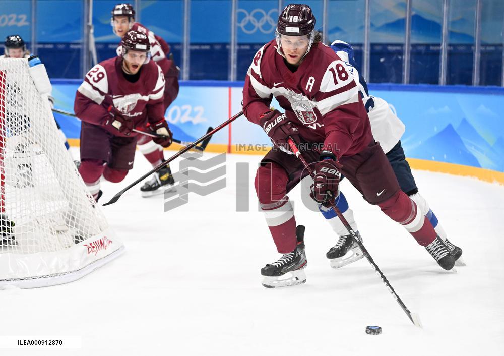 (BEIJING2022)CHINA-BEIJING-OLYMPIC WINTER GAMES-ICE HOCKEY-MEN'S PRELIMINARY-FIN VS LAT(CN)