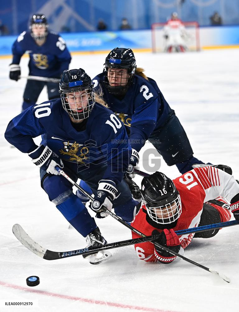 (BEIJING2022)CHINA-BEIJING-OLYMPIC WINTER GAMES-ICE HOCKEY-WOMEN'S QUATERFINALS-FIN VS JPN (CN)