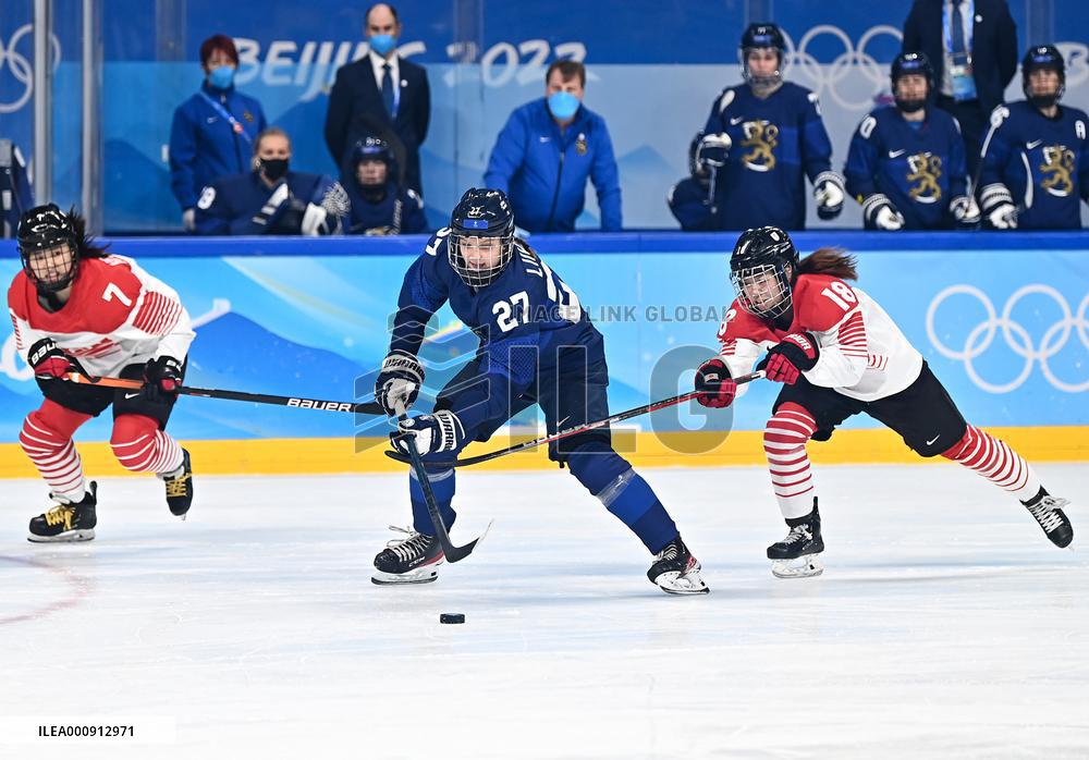 (BEIJING2022)CHINA-BEIJING-OLYMPIC WINTER GAMES-ICE HOCKEY-WOMEN'S QUATERFINALS-FIN VS JPN (CN)