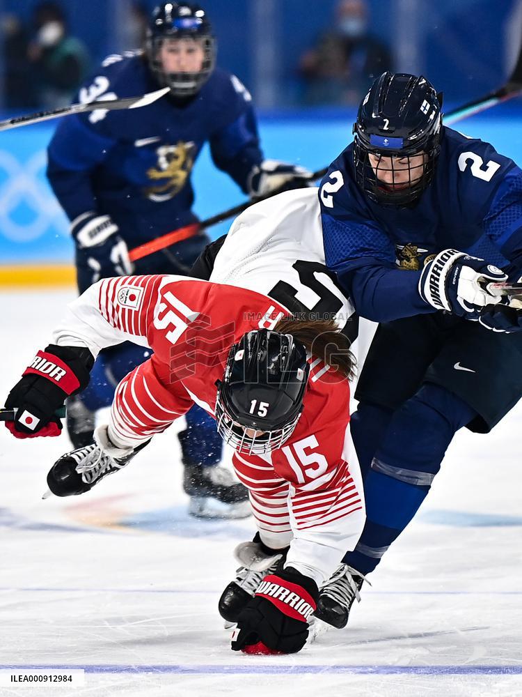 (BEIJING2022)CHINA-BEIJING-OLYMPIC WINTER GAMES-ICE HOCKEY-WOMEN'S QUATERFINALS-FIN VS JPN (CN)