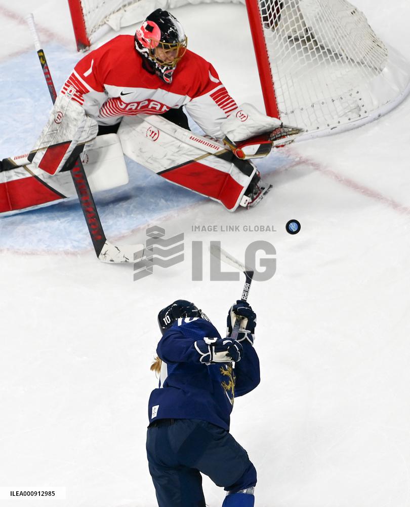 (BEIJING2022)CHINA-BEIJING-OLYMPIC WINTER GAMES-ICE HOCKEY-WOMEN'S QUATERFINALS-FIN VS JPN (CN)