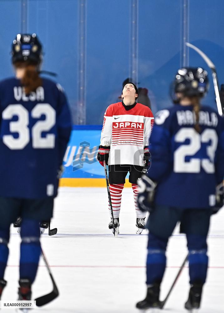 (BEIJING2022)CHINA-BEIJING-OLYMPIC WINTER GAMES-ICE HOCKEY-WOMEN'S QUATERFINALS-FIN VS JPN (CN)