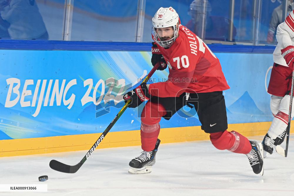(BEIJING2022)CHINA-BEIJING-OLYMPIC WINTER GAMES-ICE HOCKEY-MEN'S PRELIMINARY-SUI VS DEN(CN)