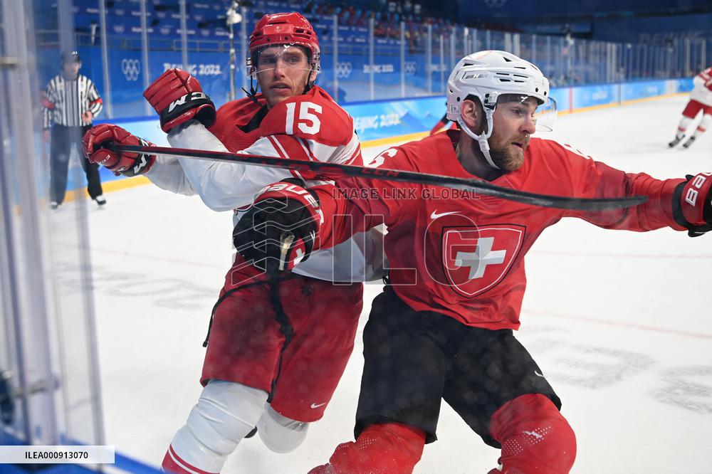(BEIJING2022)CHINA-BEIJING-OLYMPIC WINTER GAMES-ICE HOCKEY-MEN'S PRELIMINARY-SUI VS DEN(CN)