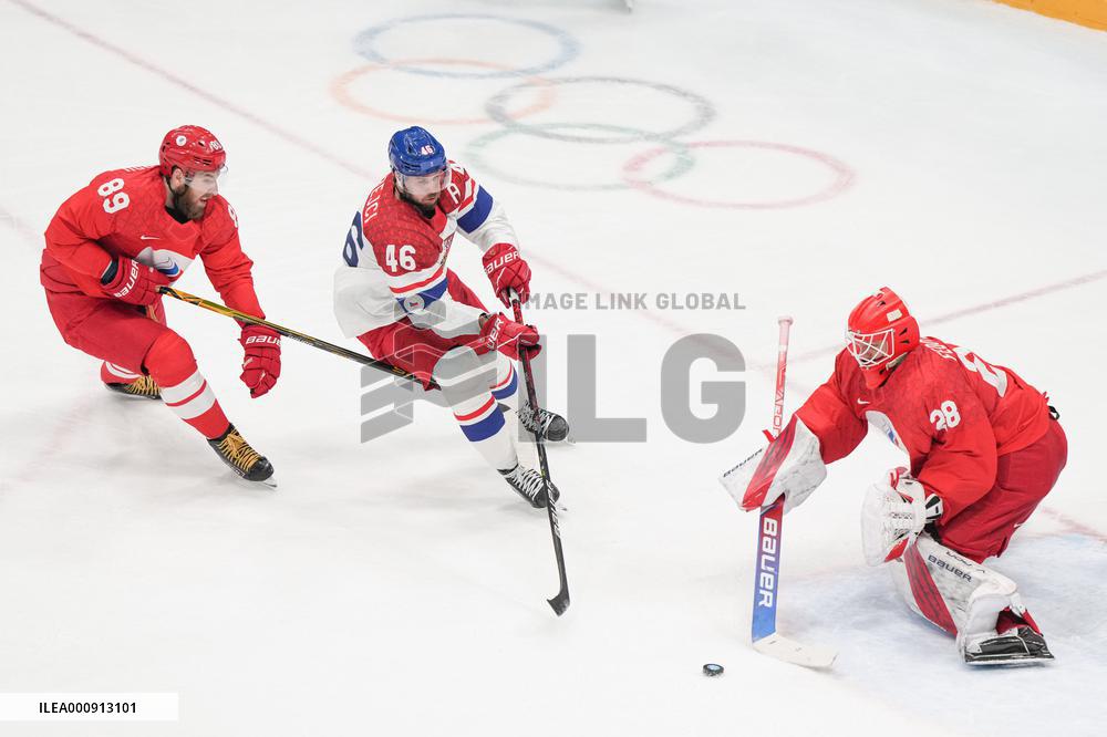 (BEIJING2022)CHINA-BEIJING-OLYMPIC WINTER GAMES-ICE HOCKEY-MEN'S PRELIMINARY-CZE VS ROC(CN)