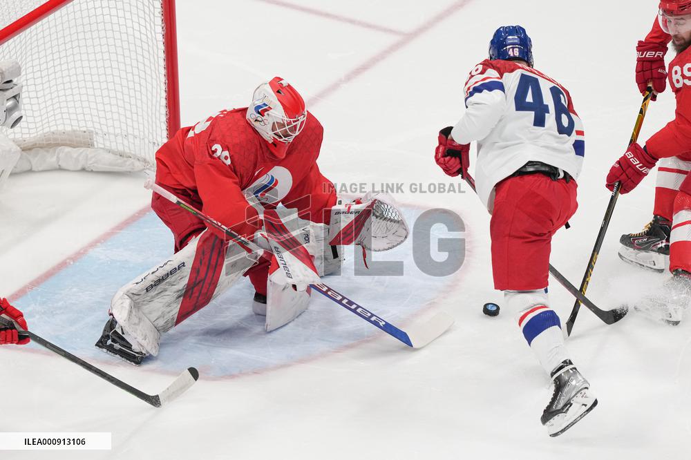 (BEIJING2022)CHINA-BEIJING-OLYMPIC WINTER GAMES-ICE HOCKEY-MEN'S PRELIMINARY-CZE VS ROC(CN)