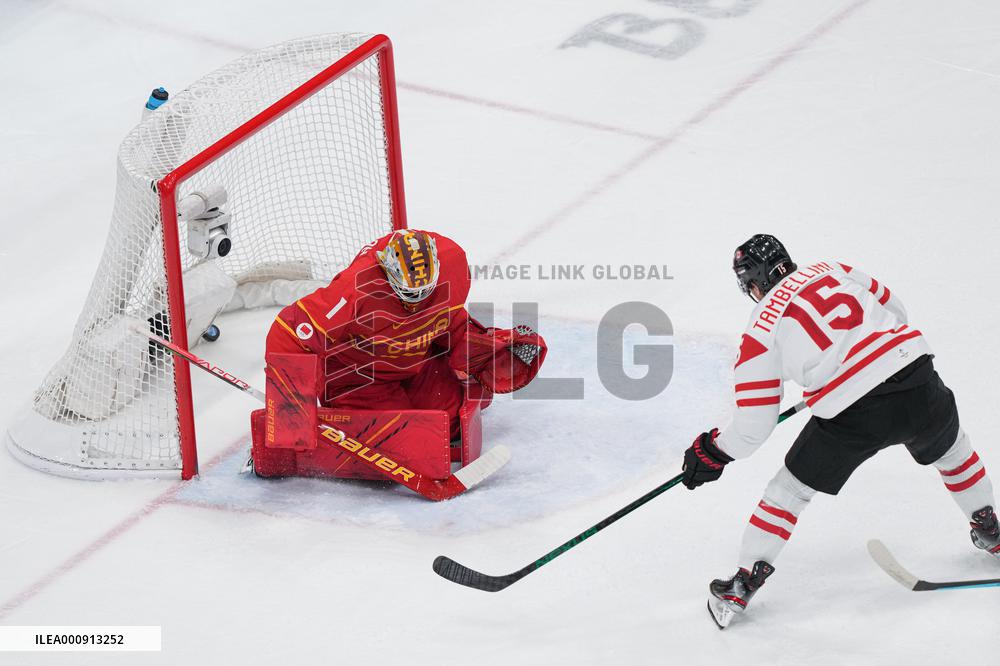 (BEIJING2022)CHINA-BEIJING-OLYMPIC WINTER GAMES-ICE HOCKEY-MEN'S PRELIMINARY-CHN VS CAN(CN)