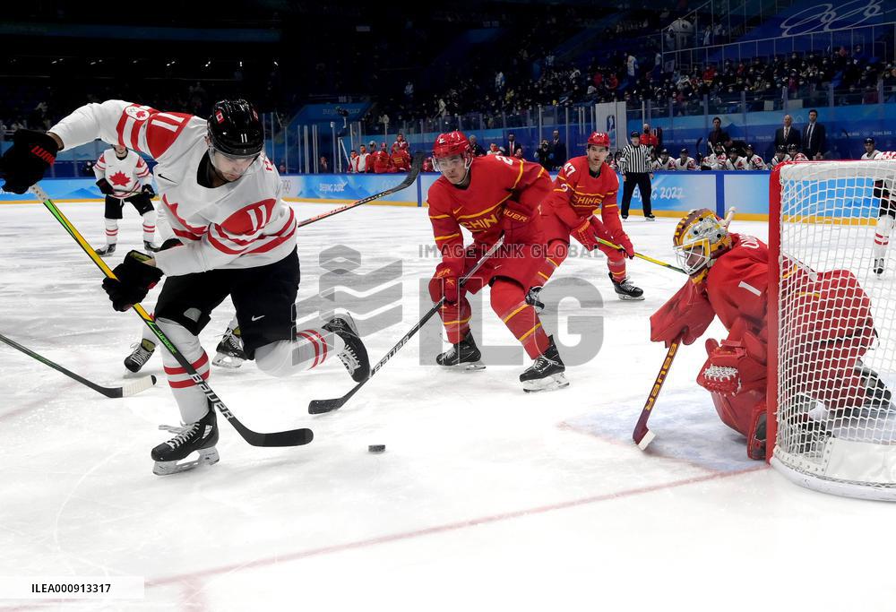 (BEIJING2022)CHINA-BEIJING-OLYMPIC WINTER GAMES-ICE HOCKEY-MEN'S PRELIMINARY-CHN VS CAN(CN)